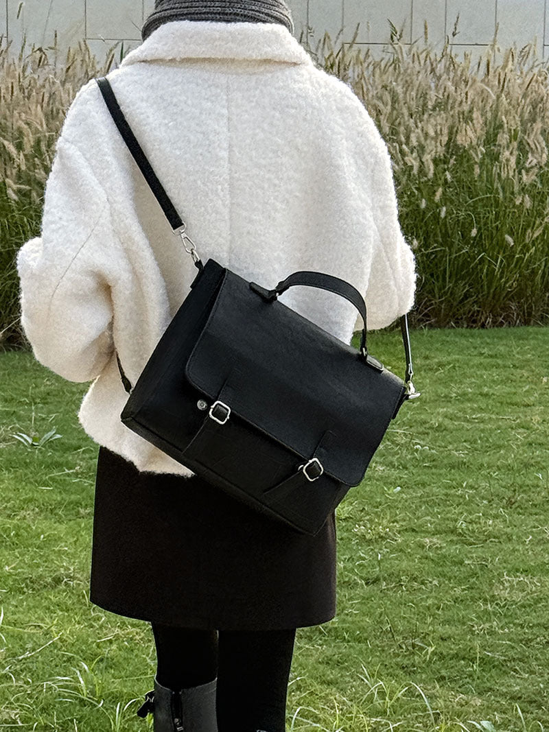 韓版單排扣短款羊羔毛翻領外套-2色