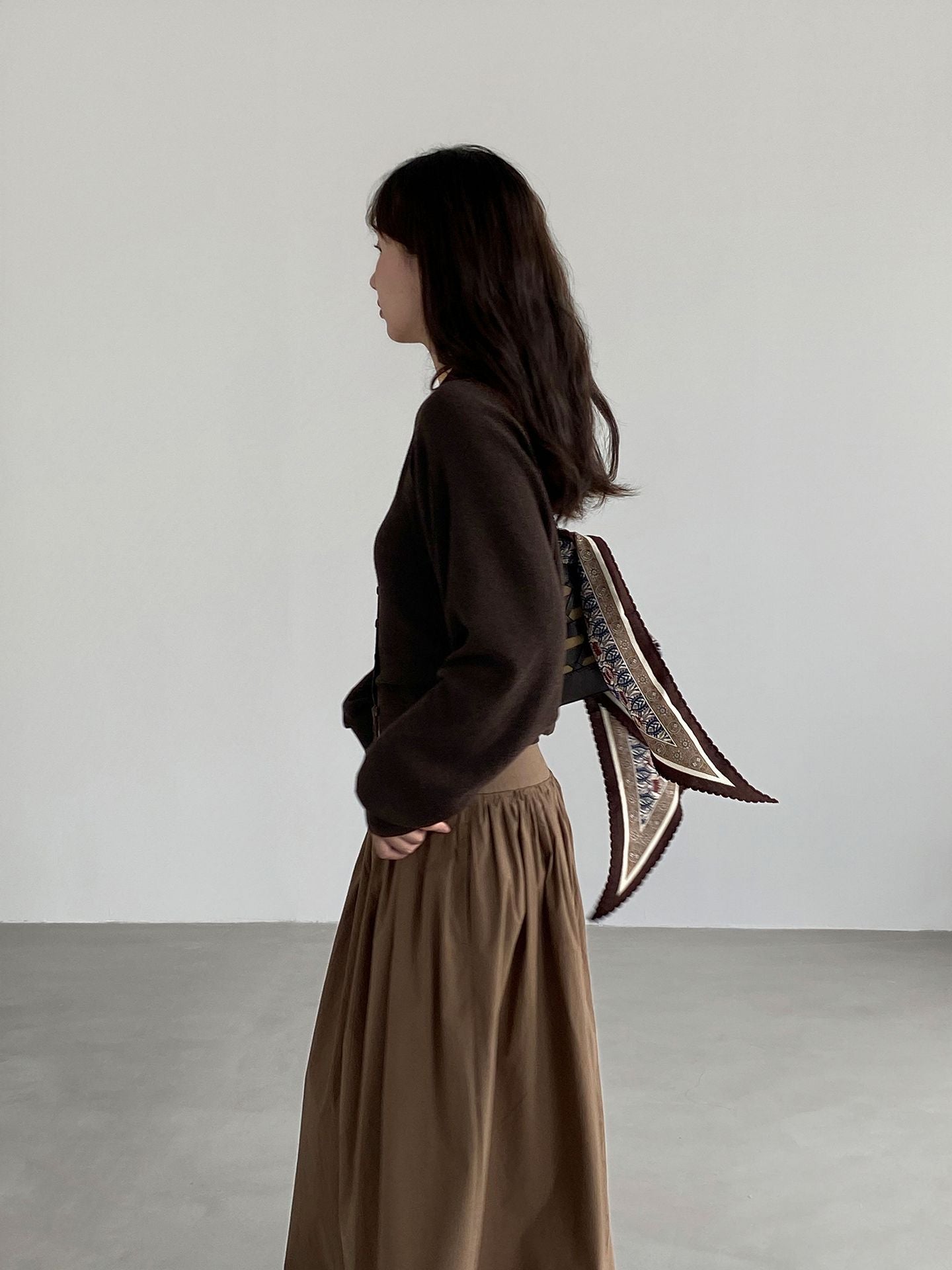韓系低飽和顯瘦掛脖背心＋針織開衫-兩件式套裝-7色