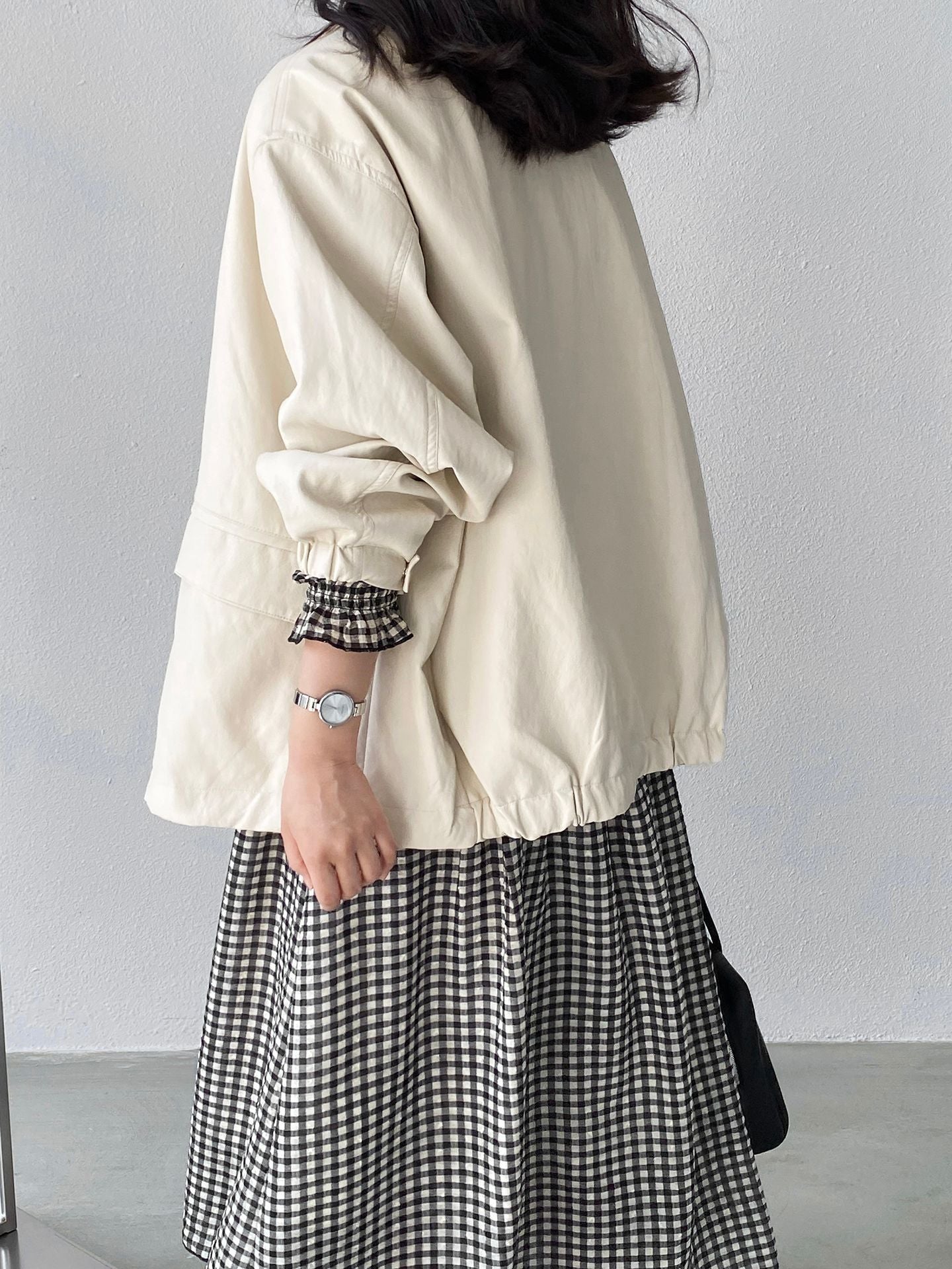 復古蛋白皮設計感短款PU皮衣夾克外套-2色