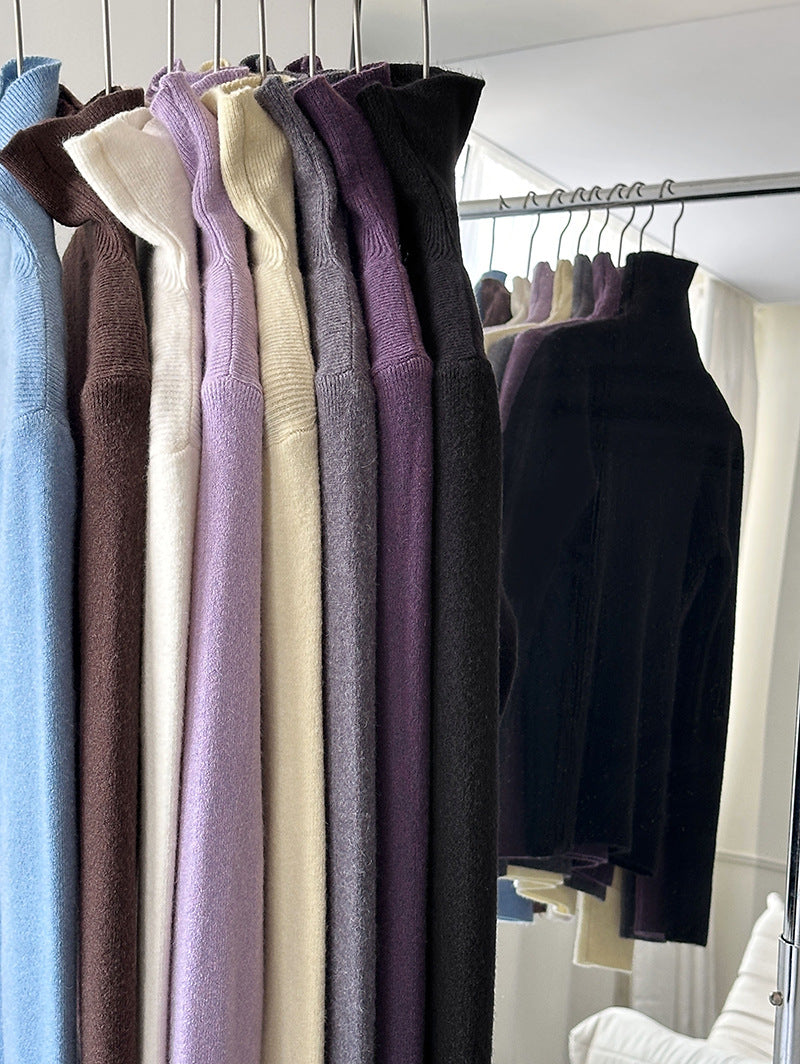 (48H出貨)韓系氣質純色內搭半高領打底衫-8色