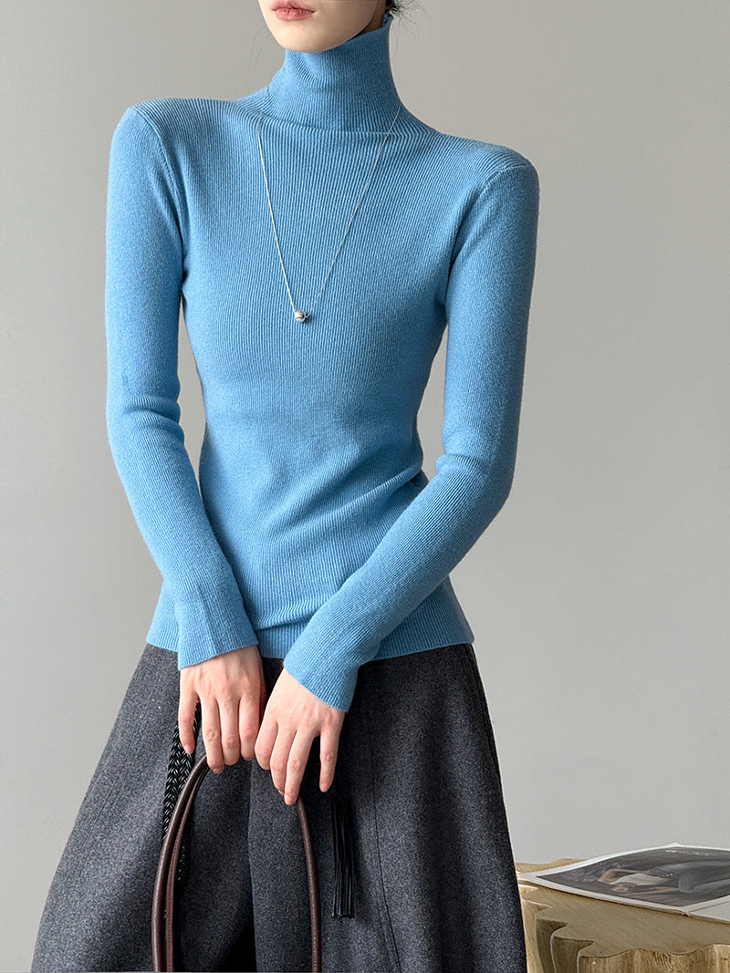 (48H出貨)韓系氣質純色內搭半高領打底衫-8色