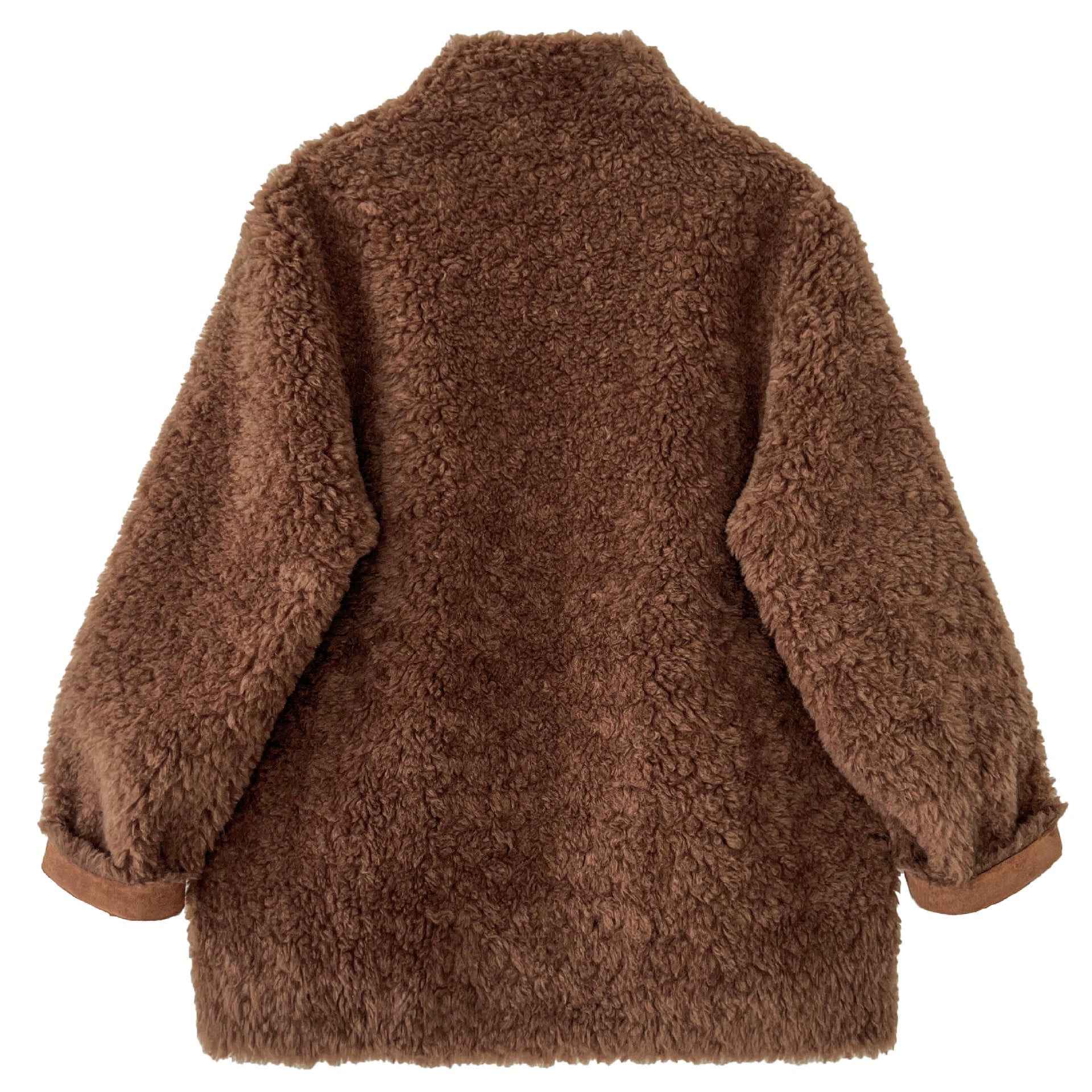 美拉德立領羊羔毛皮毛一體外套大衣-2色