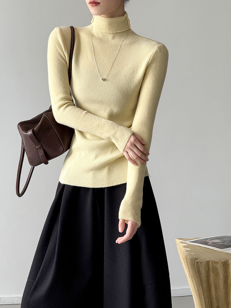 (48H出貨)韓系氣質純色內搭半高領打底衫-8色
