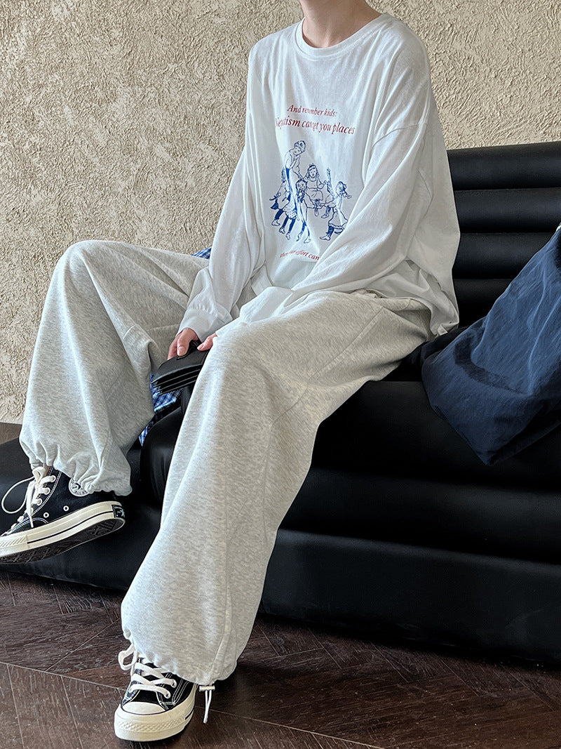 (48H出貨)韓版童趣俏皮印花長袖T恤-2色