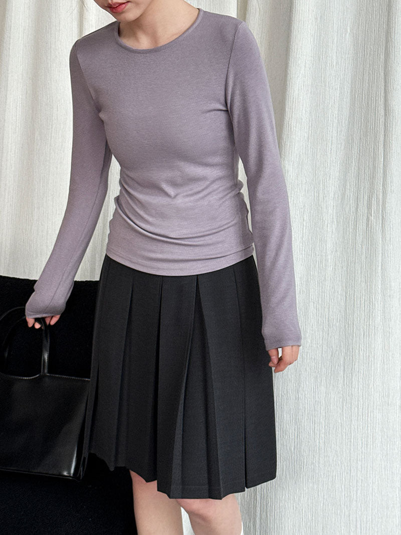 基礎純色簡約正肩百搭修身打底衫T恤-5色