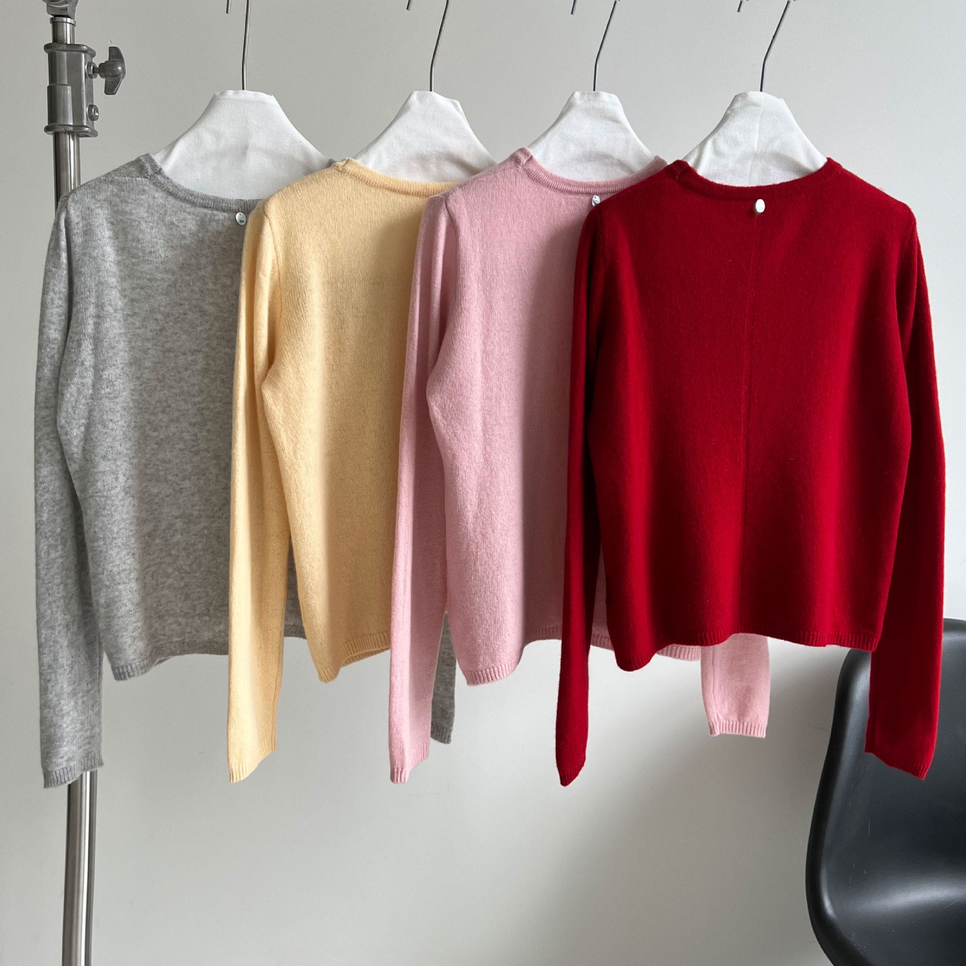 (48H出貨)韓系高級感百搭修身顯瘦羊毛針織打底衫-3色