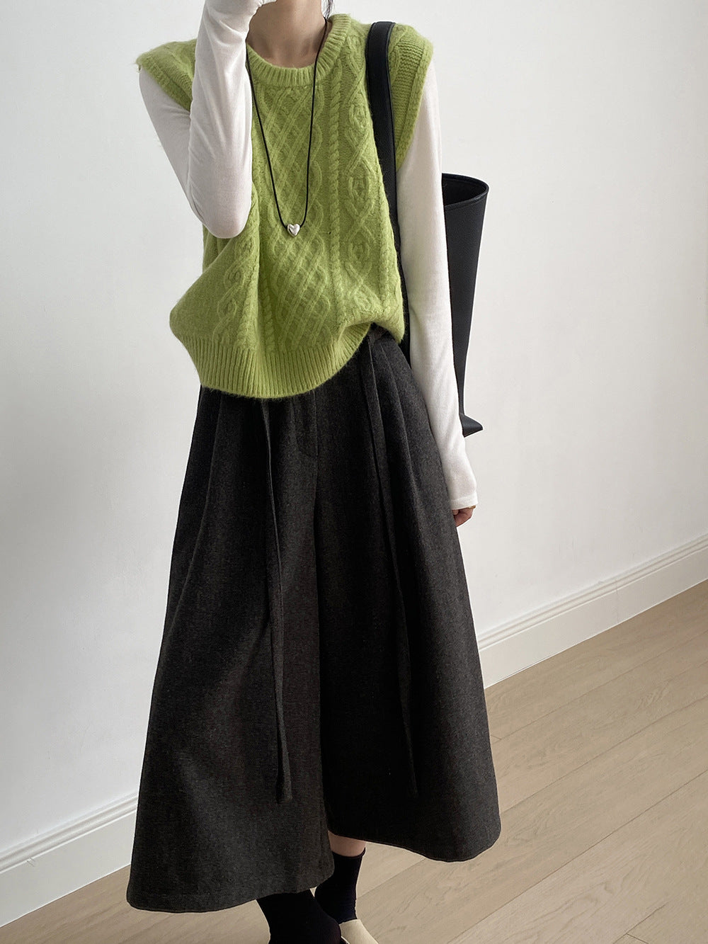 (48H出貨)糖果色圓領麻花軟糯針織背心馬甲-6色