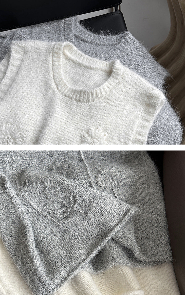 韓系寬鬆疊穿顯瘦針織馬甲背心-2色