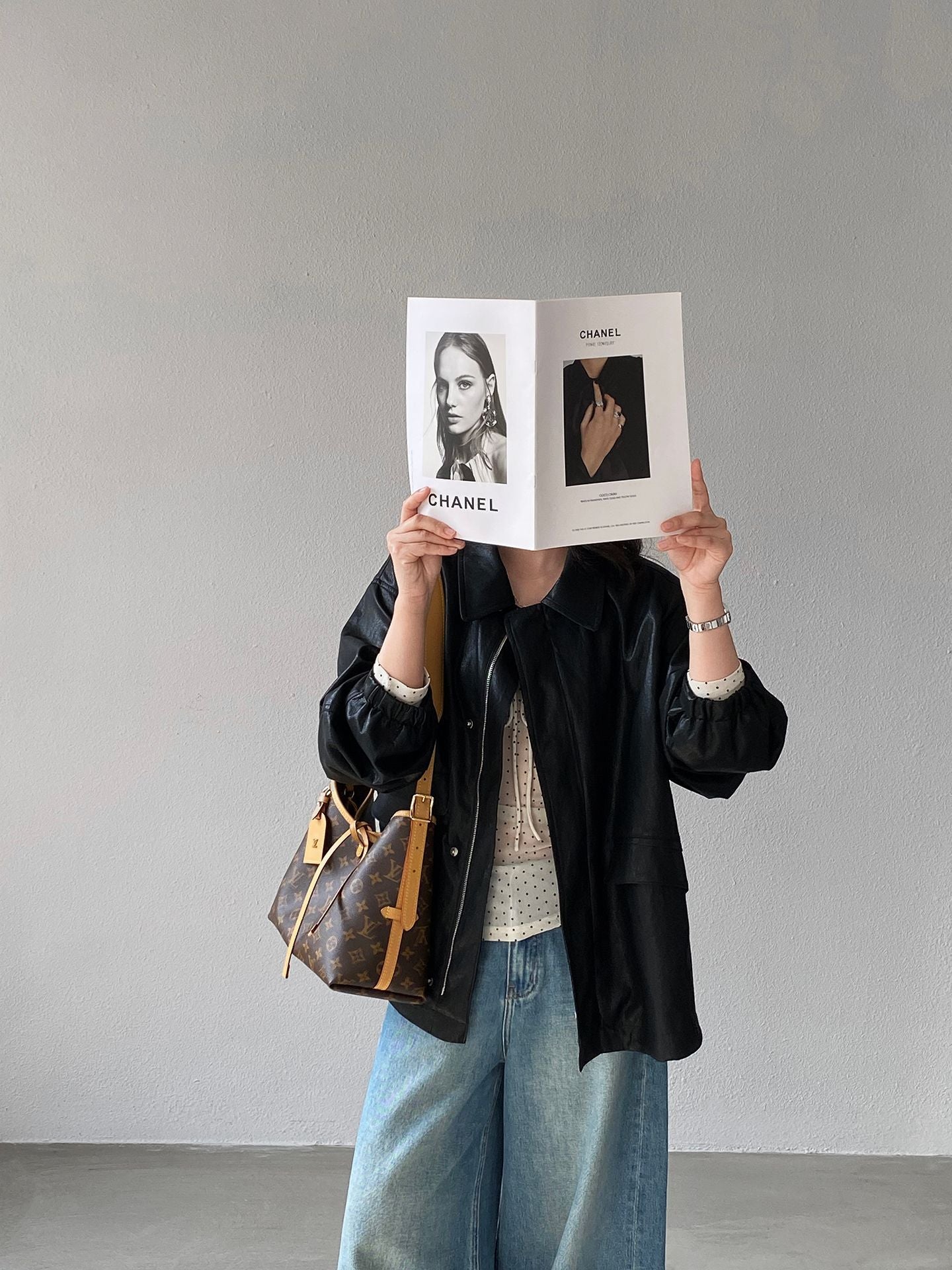 復古蛋白皮設計感短款PU皮衣夾克外套-2色