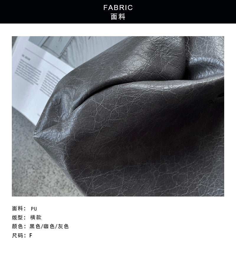 韓系PU皮通勤極簡吐司包單肩手提包-3色
