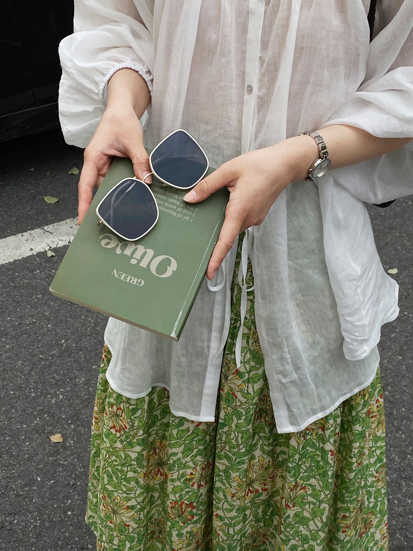 韓系夏田園浪漫小清新碎花半身裙