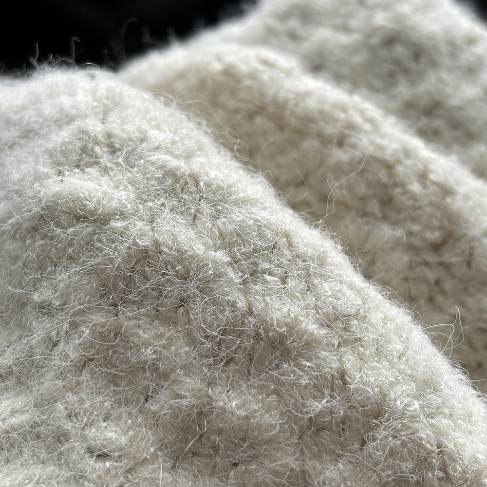 菠蘿紋愛心慵懶扣軟糯針織開衫-3色