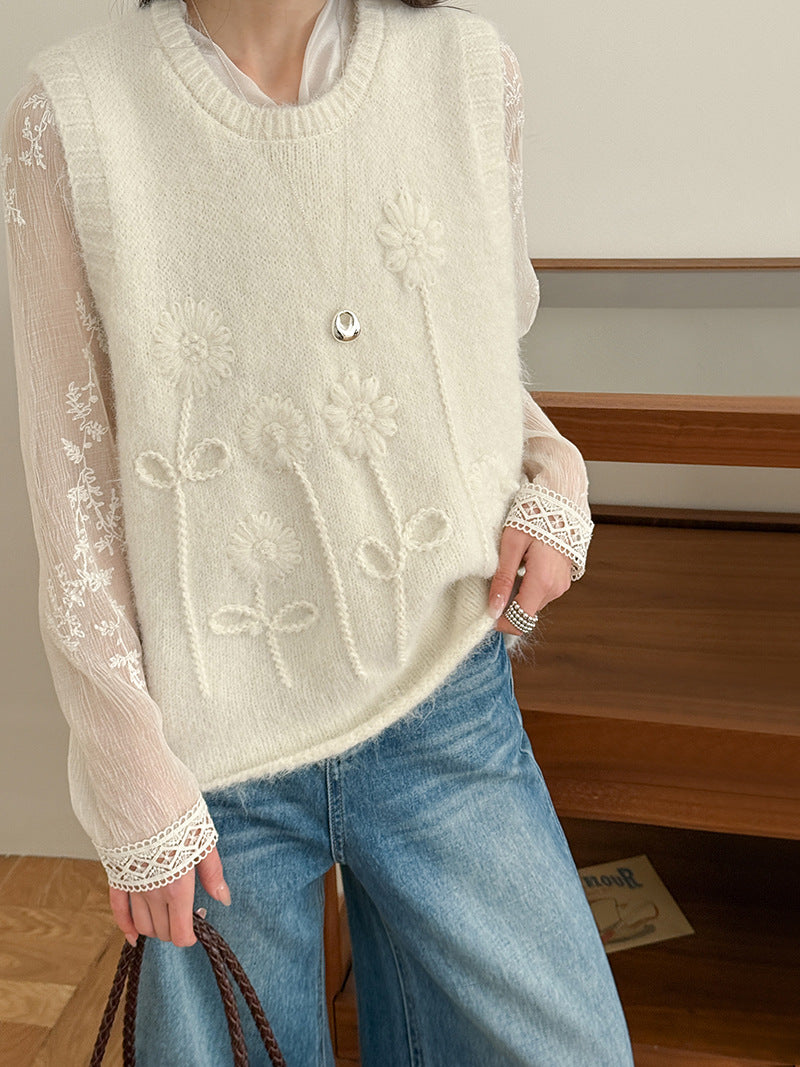 韓系寬鬆疊穿顯瘦針織馬甲背心-2色