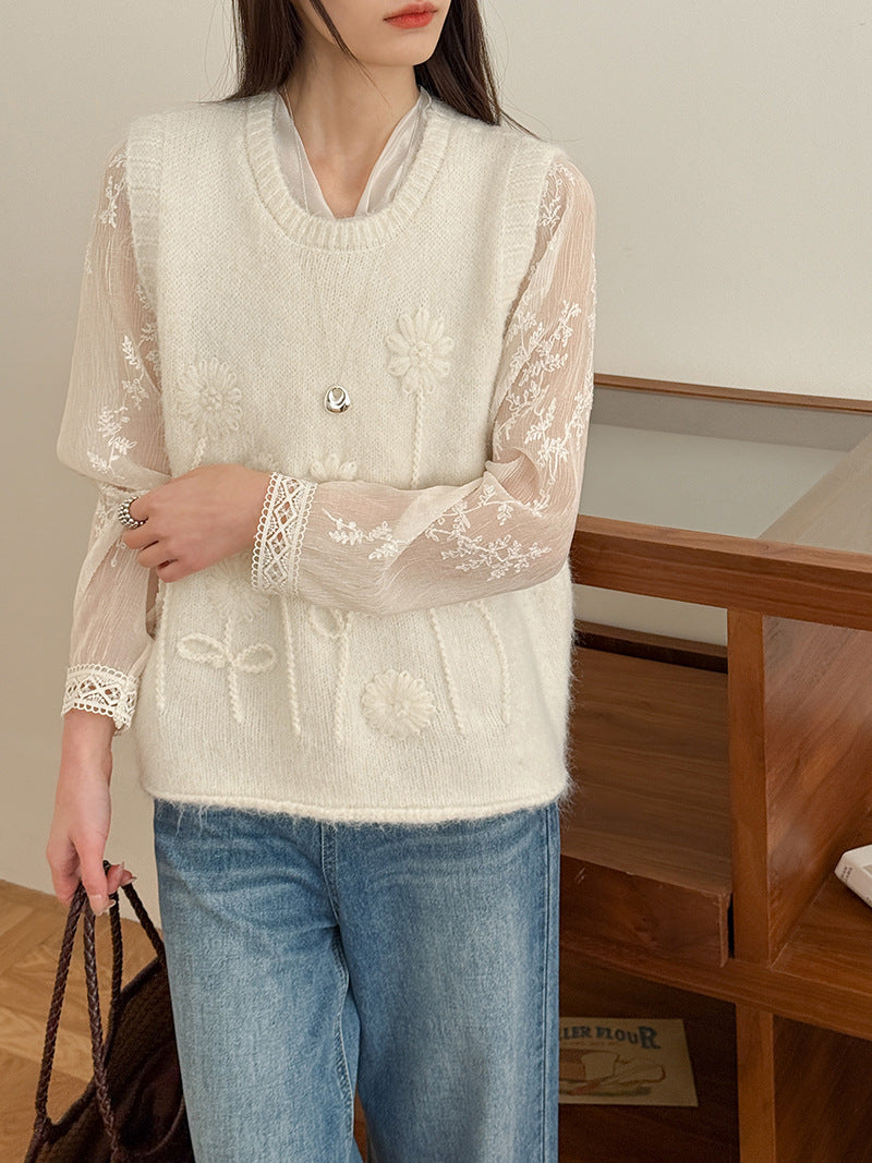 韓系寬鬆疊穿顯瘦針織馬甲背心-2色