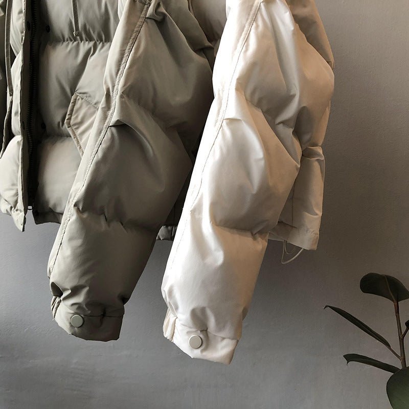 韓版小個子保暖連帽羽絨外套 - Moon Peach