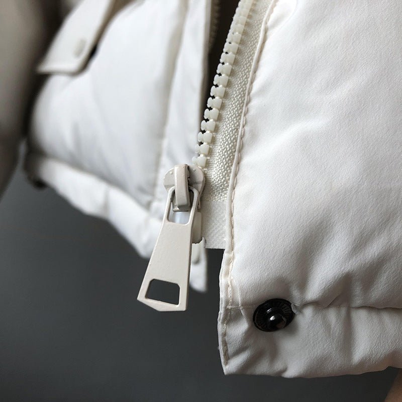 韓版小個子保暖連帽羽絨外套 - Moon Peach