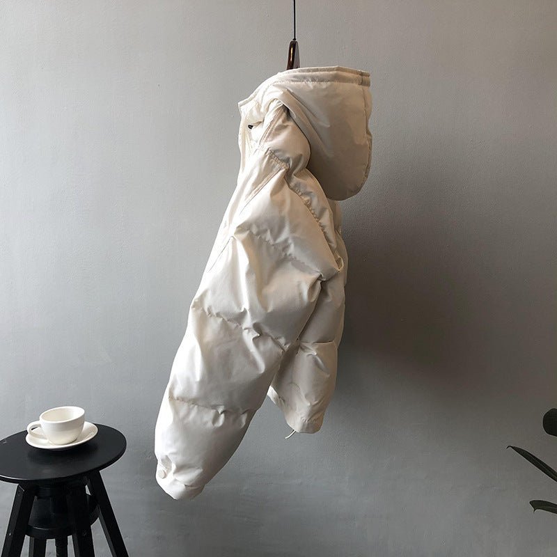 韓版小個子保暖連帽羽絨外套 - Moon Peach