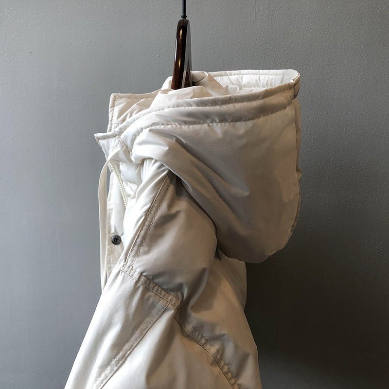 韓版小個子保暖連帽羽絨外套 - Moon Peach