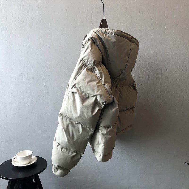 韓版小個子保暖連帽羽絨外套 - Moon Peach